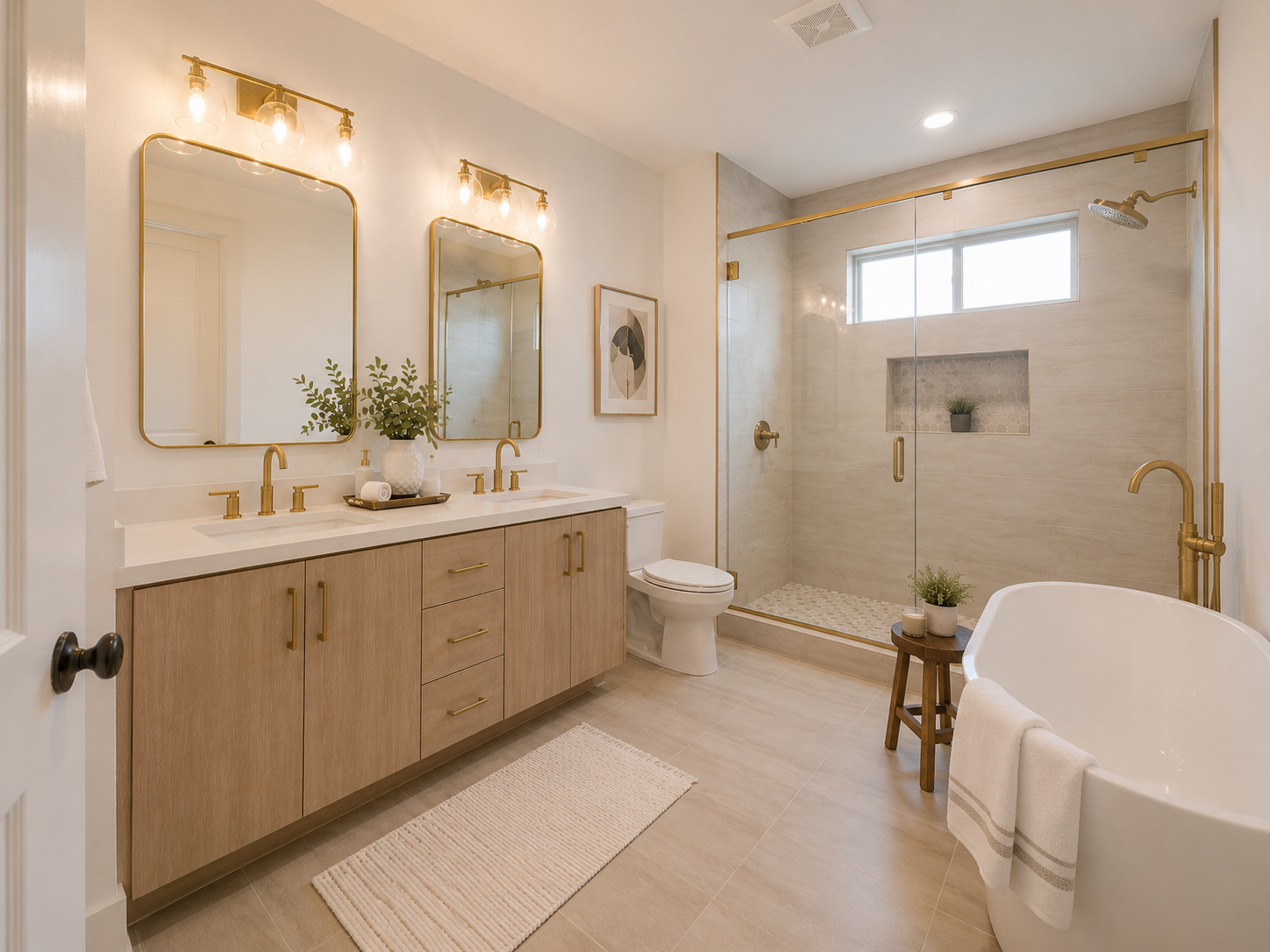 Finished bathroom remodeling project in Tampa Bay Florida